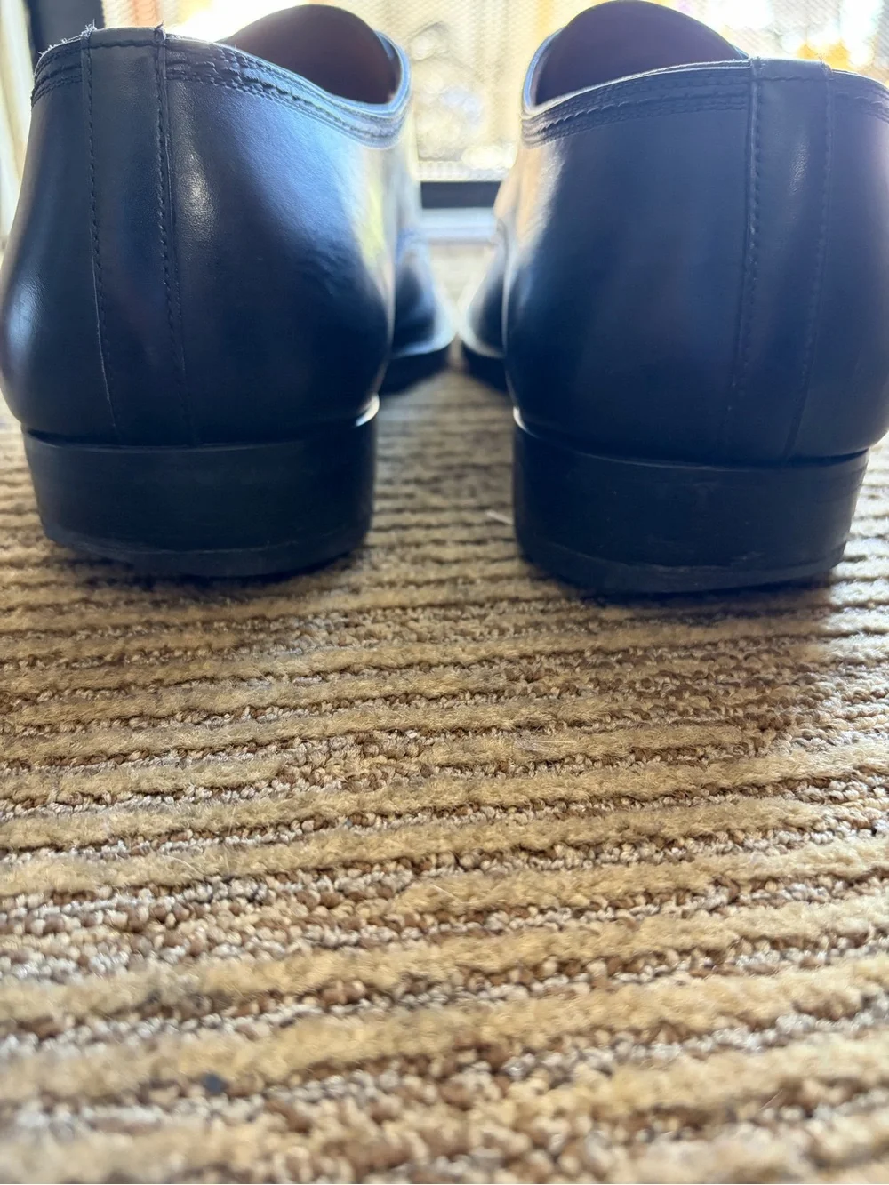 Men's Magnanni Black Leather Monk Strap Dress Shoes